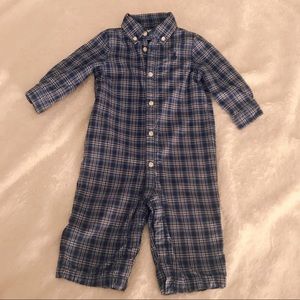 Plaid Cotton Poplin Coverall (Infant)